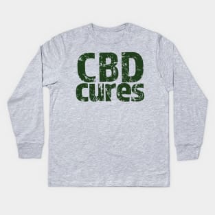 CBD Medicinal Hemp Cannabidiol CBD Cures Kids Long Sleeve T-Shirt